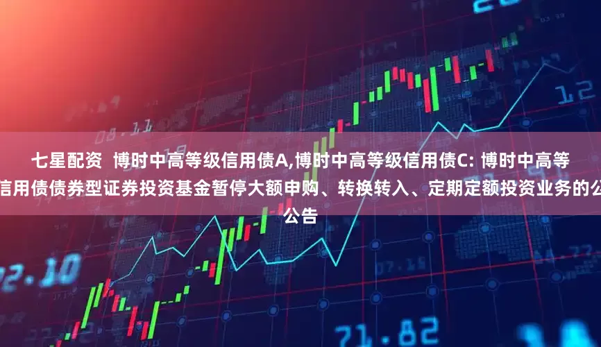 七星配资  博时中高等级信用债A,博时中高等级信用债C: 博时中高等级信用债债券型证券投资基金暂停大额申购、转换转入、定期定额投资业务的公告